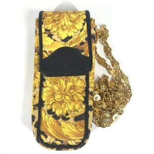 VERSACE Vintage phone cases Leopard pattern leopard Pouch Chain Shoulder Bag